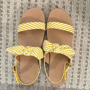 LC Lauren Conrad Yellow Gingham Sandals